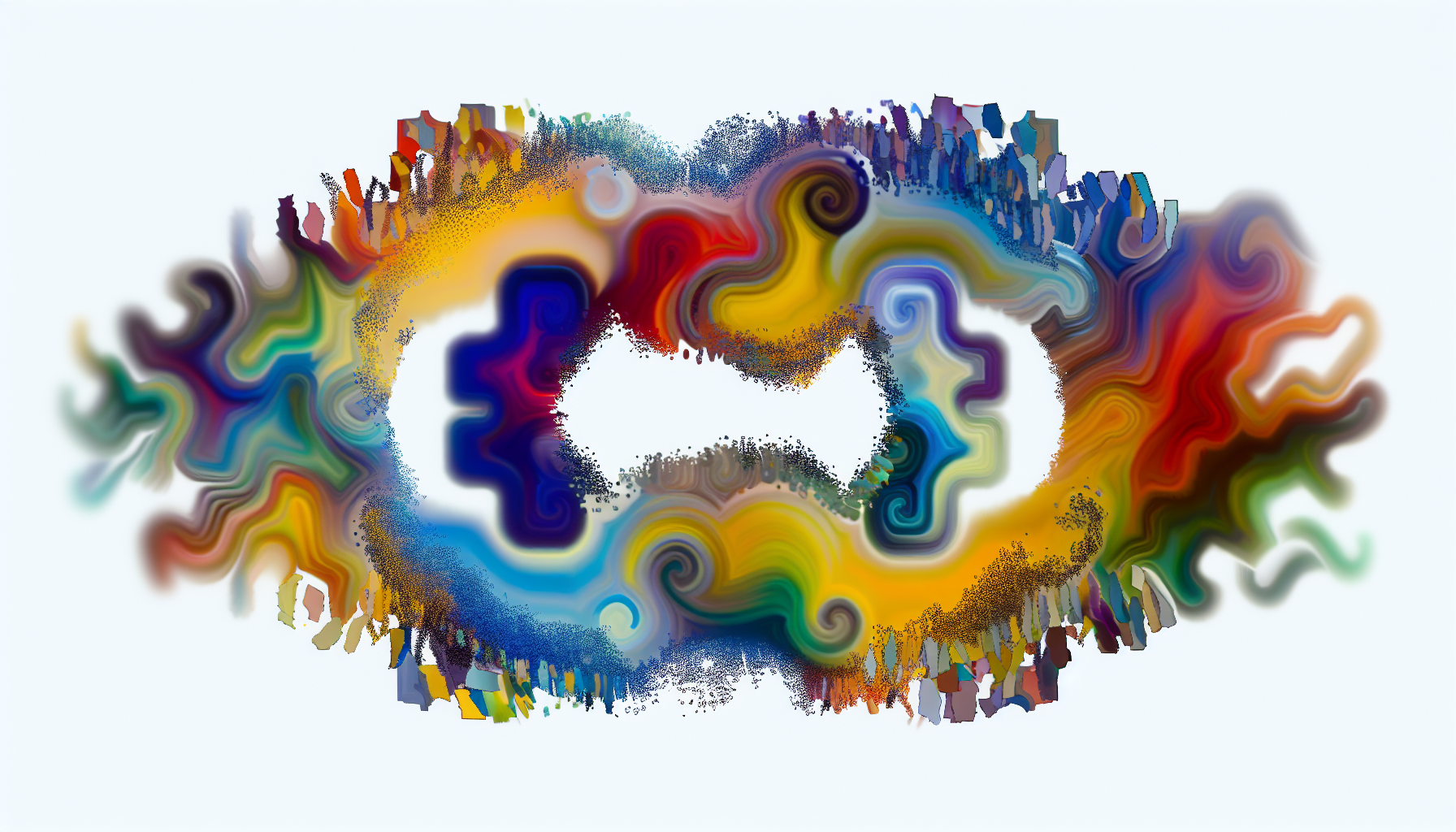Ein abstraktes Bild, das den Klang und die Aktion des 'Barfens' darstellt, könnte das Zusammenspiel unterschiedlicher Klänge, Effekte und Farben visualisieren. Es könnte vielfältige und einzigartige Formen enthalten, die mit den komplexen, filigranen und rauen Klängen korrelieren. Zudem könnte es ein dynamisches Gleichgewicht zwischen Chaos und Ordnung widerspiegeln, möglicherweise mit Farbverläufen, Wirbeln und ungewöhnlichen Texturen. All dies sollte auf eine ausdrucksstarke Weise eingebettet sein, die Lebendigkeit, Bewegung und Energie demonstriert.