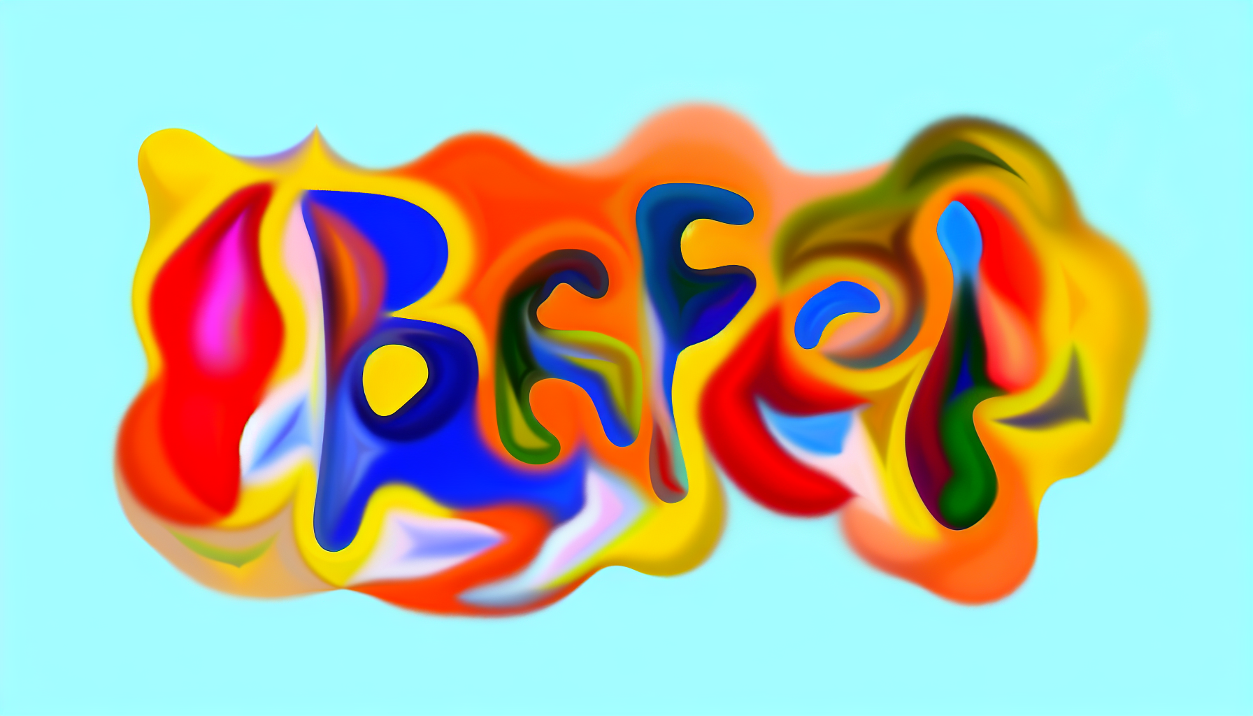 Eine verspielte Visualisierung eines erfundenen Wortes, 'Barfen'. Interpretiere es nach deinem Belieben, aber das endgültige Kunstwerk sollte surreal sein und ein Gefühl von verspielter Fantasie vermitteln, voller skurriler Farben und Formen.